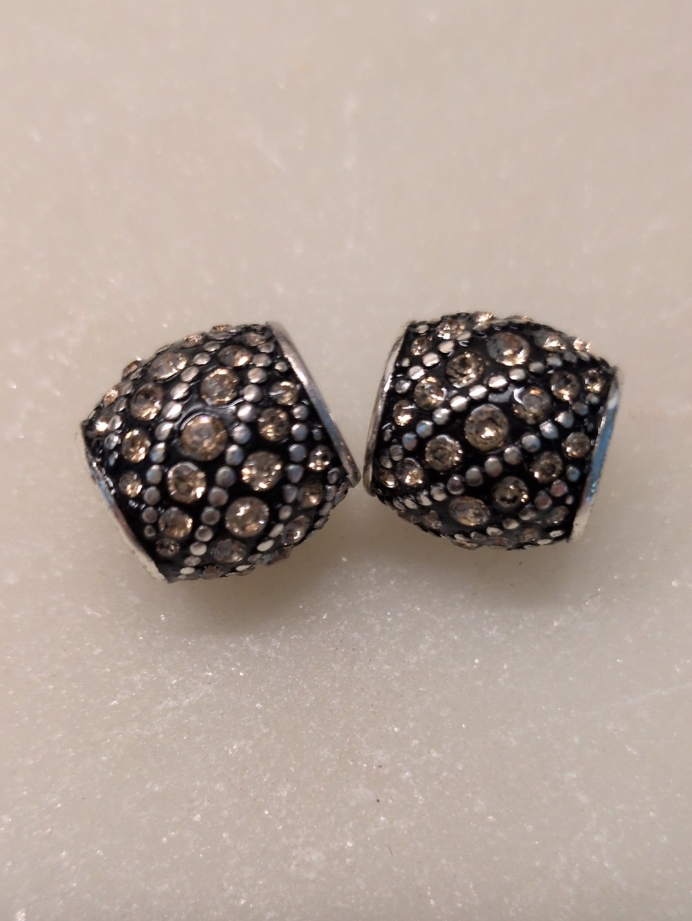Brighton Set Of 2 Golden Crystal Voyage Golden Topaz Hues Two-Tone Silver Bead